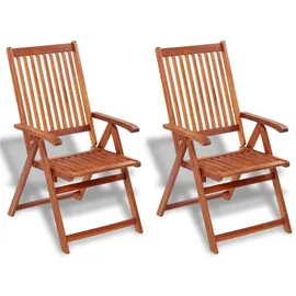 vidaXL Gartenstuhl 57 x 69 x 111 cm braun 2 St.