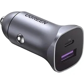 UGREEN A+C Dual-Port Car Charger 30W Grau