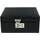 Windrose Uhrenbox Beluga mit Leder Schwarz
