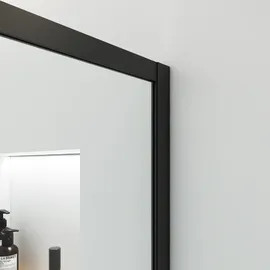 Home Deluxe Duschabtrennung Schwarz, Glas, Metall, 160x200 cm, Badezimmer, Baden - Duschen, Duschtrennwände