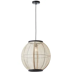 BRILLIANT Pendelleuchte "Tanah", schwarz (schwarz, natur), Ø 47,5cm H: 150cm, Lampen, 47cm schwarz/natur