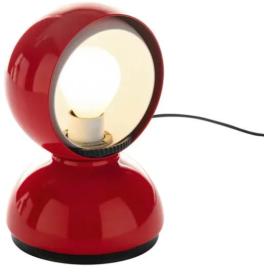 Artemide LED-Tischleuchte Eclisse rot, Designer Vico Magistretti, 18 cm