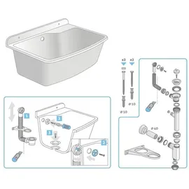 Zelvo Maximus Waschtisch 61 x 44 cm (00476)