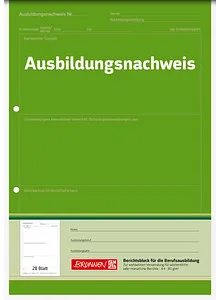 BRUNNEN Ausbildungsnachweis, wöchentliche/monatliche Eintragungen Formularbuch