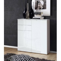 Kommode Anrichte Sideboard Mehrzweckschrank 110cm weiß hochglanz 62121415