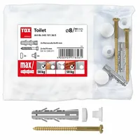 TOX Schrauben-Dübel-Set 04510136 Toilet, 8x40mm Universaldübel und Schrauben, 10-teilig