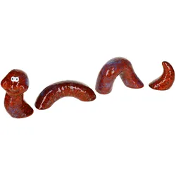 Paul Deko-Wurm M rot Länge 38cm Garten-Figur Outdoor Beet Rasen Tier-Skulptur