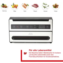 Solis Vakuumierer, 30cm Beutel doppelte Schweißnaht Dauerbetrieb, Vakuumschlauch