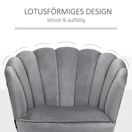 Homcom Esszimmerstuhl Küchenstuhl Polyester, Gummiholz