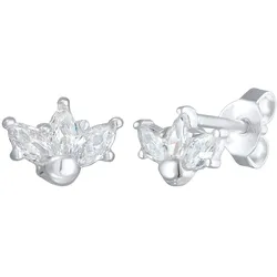 Elli Ohrstecker Zirkonia Krone Optik 925 Silber Ohrringe   Damen 