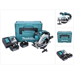 Makita, Handkreissäge, DSS 610 RMJ Akku Handkreissäge 18 V 165 mm + 2x Akku 4,0 Ah + Ladegerät + Makpac