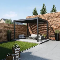 Weide Classic | Pergola Aluminium freistehend | 3 x 3,6 M | Lamellendach anthrazit