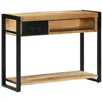 VidaXL Konsolentisch 100x35x75 cm Raues Massivholz Mango