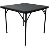 chefgastro Gartentisch klappbar 86 x 86 x 74 cm Schwarz