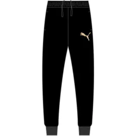 Puma Damen Metallic Sweatpants FL Strickhose, Puma Schwarz-metallic-Gold, XXL