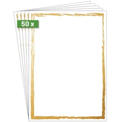 Sigel Motiv-Papier A4 »Golden frame«, 21x29.7 cm