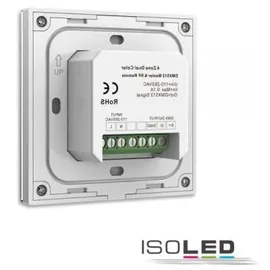 ISOLED Sys-Pro weißdynamische 4 Zonen Einbau-Touch-Fernbedienung + DMX Output, schwarz, 230V