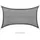 EUGAD Sonnensegel Rechteck 2x4m Sonnenschutz 200g/m2 Garten, Balkon, Terrasse, HDPE, Wetterschutz atmungsaktiv, grau, 0183ZYF