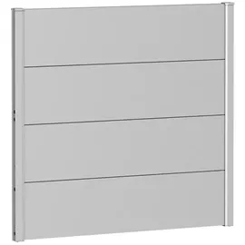 Biohort Wandpaneel für Sichtschutz 100 x 90 cm silber