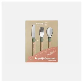 Opinel LE PETIT GOURMET Kinderbesteck Set - Olivgrün