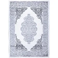 Vintage-Teppich Eleysa, Weiß, Hellgrau, Textil, orientalisch, rechteckig, 160x230 cm, Teppiche & Böden, Teppiche, Vintage-Teppiche