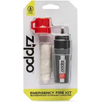 Zippo Notfall Feuerstarter Set – Outdoor Survival Feueranzünder mit Feuerstein, Zunder & Reibrad – Alternative zu Feuerstahl für Camping & Bushcraft