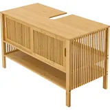 [en.casa] Waschbeckenunterschrank Hvaler 60x100x45cm Bambus