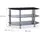 Relaxdays TV-Rack 800 mm Schwarzglas
