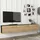 [en.casa] Vihti Lowboard 180x31x29,5 cm Schwarz/Eiche Holzwerkstoff