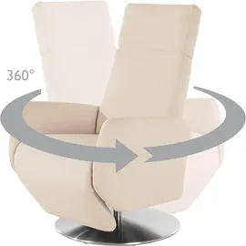 sit&more TV-Sessel Kobra Struktur 71 x 110 x 82 cm Beige manuelle Relaxfunktion