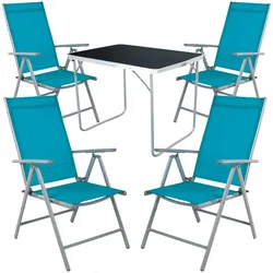 5-tlg Camping Set Gartenmöbel Campingtisch + 4 Campingstuhl Klappstuhl