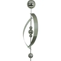 Garden Pleasure Gartenstecker mit 5 Kugeln Edelstahl Silber
