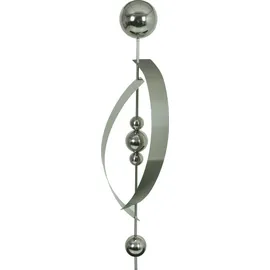 Garden Pleasure Gartenstecker mit 5 Kugeln Edelstahl Silber