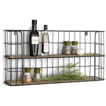 Lifa Living Hängeregal 66,5 x 14,3 x 33,6 cm Schwarz