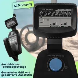 casativo tools Metalldetektor digital wasserdicht mit LCD Display und Pinpointing-Funktion
