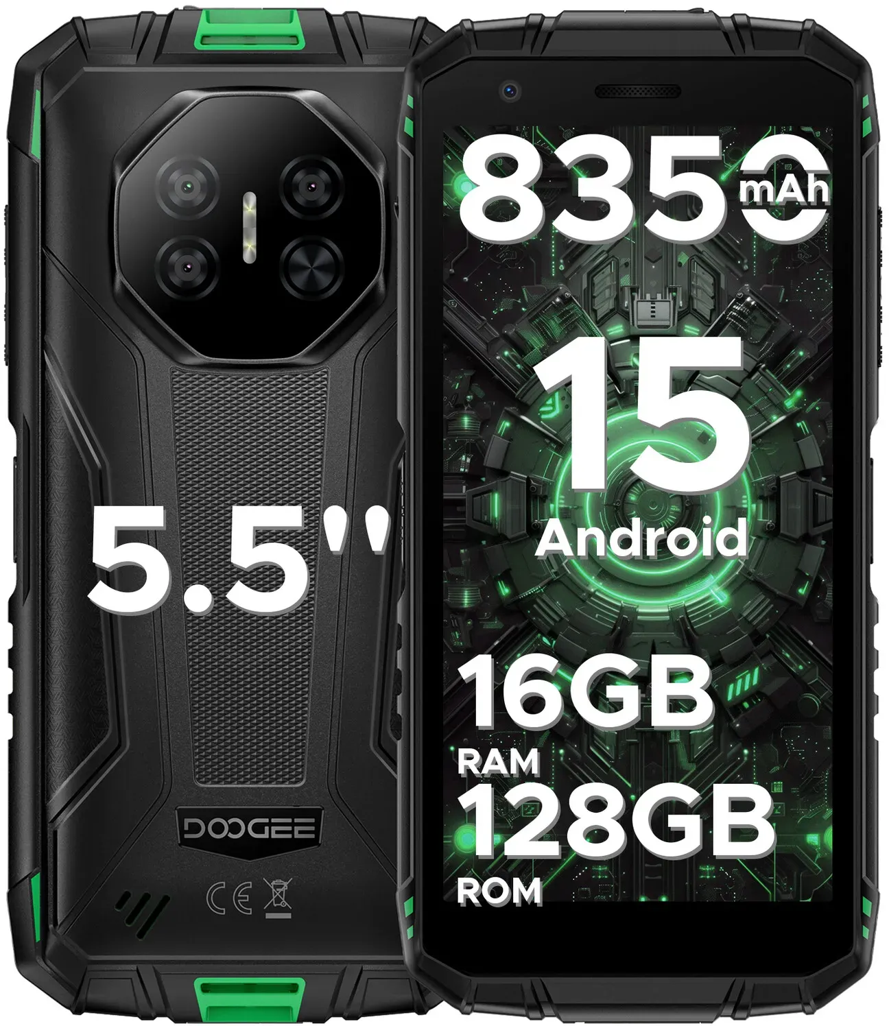 DOOGEE FIRE3PRO Smartphone - 5,5 Zoll - 128GB - Grün