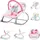 Chipolino Babywippe Melody 2 in 1 Gurt Musik Vibration Spieluhr Schaukelfunktion pink