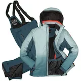 Killtec Skianzug Damen Skijacke hellblau + Skihose petrol (Größe 46), geschweißte Nähte blau 46