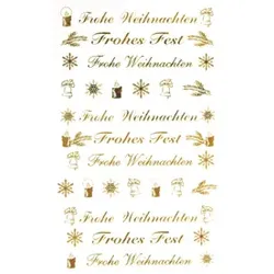 Weihn.Schmucketikett Schriften ZWECKFORM 52391 gold