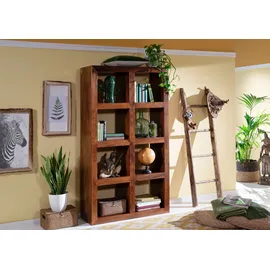 Massivmoebel24 Bücherregal CUBUS 96 x 35 x 174 cm Braun