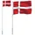 vidaXL Flagge Dänemarks mit Mast 5,55 m Aluminium