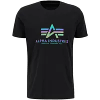 Alpha Industries T-Shirt mit Label-Print Modell Rainbow Ref.«, Gr. L,