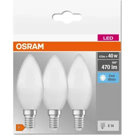 Osram LED-Lampe E14 4,9 W neutralweiß 3 St.