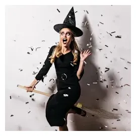 Relaxdays Hexenbesen 2er Set Erwachsene 97 cm