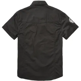 Brandit Textil Luis Vintage Kurzarmhemd Schwarz M