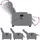 vidaXL Massagesessel Hellgrau Stoff 94,5 x 100 x 0 cm Grau mit Fernbedienung