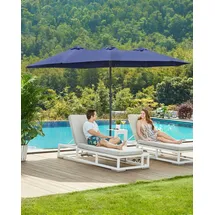 Songmics Doppelsonnenschirm 460 x 270 cm Blau
