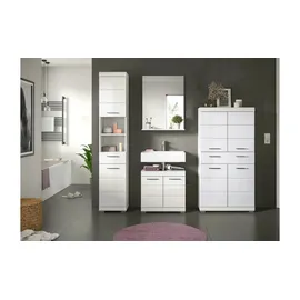 Möbel Kraft Badmöbel-Set Schloonsee 186 x 191 cm Weiß