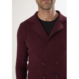 Felix Hardy Cardigan mit gekerbtem Kragen Rot XL