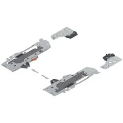Set (TIP-ON BLUMOTION Einheit + Mitnehmer + Adapter), für TANDEMBOX, S1, NL=270-349 mm, Gesamtgewicht Auszug=10-20 kg, links/rechts, R7035 lichtgrau